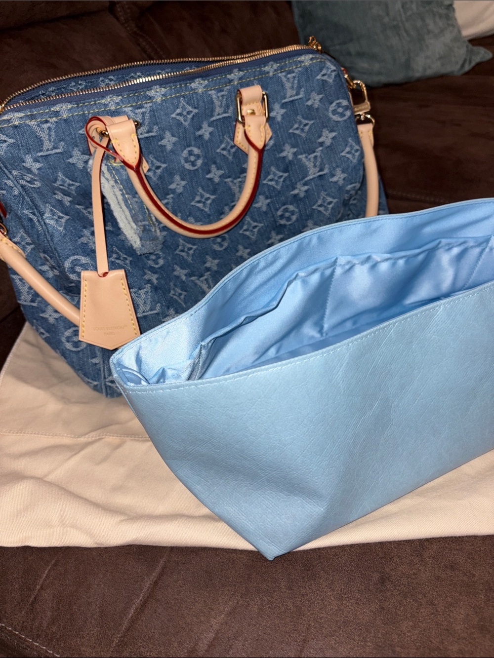 AUTHENTIC Louis Vuitton denim soft speedy 30. SOLD OUT in stores. Never used!